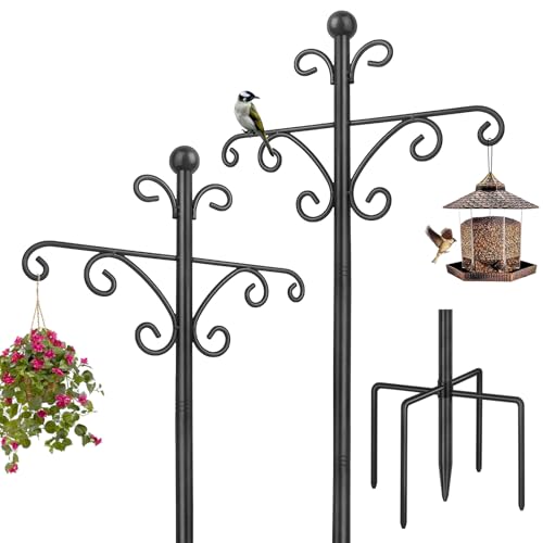 Shepherds Hooks for Outdoor, 2 Pack 76 Inch Heavy Duty...