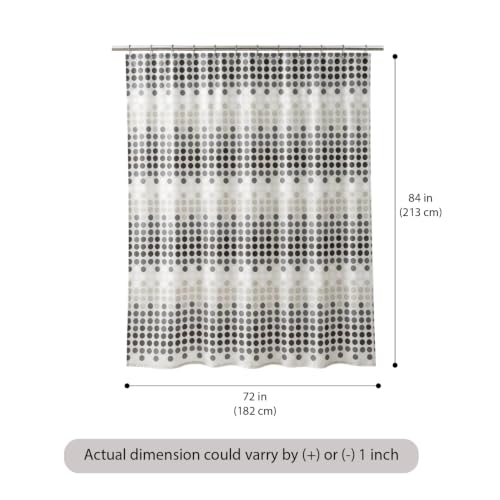 Image of Wakefit PEVA Plastic Printed Shower Curtain 7 Feet | 12 Free Hooks | No Smell, Toxin Free PEVA Plastic | Waterproof Bathroom Curtain | Curtain for Balcony | Height 7ft & Width 6ft | Bubbles