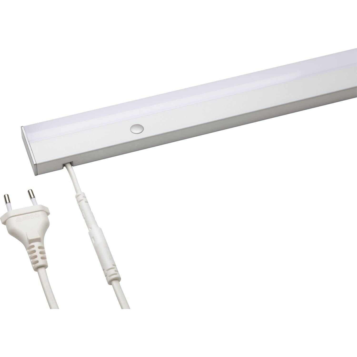 DOMUS LINE LED Unterbauleuchte Wolf 120cm Küche, Schrankleuchte Unterbau neutralweiß 3900K mit Direkanschluss, 230V Aluminium schwarz