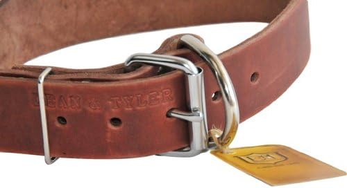 Dean & Tyler B and B Basic Dog Collar with Quality European Leather and Strong Nickel Hardware, 16-Inch by 1-1/2-Inch Width, Brown