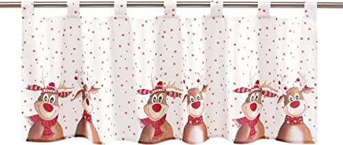 Delindo Lifestyle Scheibengardine Rentiere, 45x120 cm, Moderne...