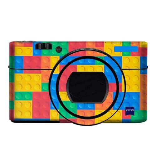 アンチスクラッチ カメラ カバー スキン ステッカー に適合する Sony RX100VI RX100VII カメラプロテクター フィルム スキン デカール RX100M6 RX100M7 (トイブリック カラフル)