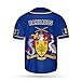 Podagree Barbados Baseball Jersey Shirt, Bajan Flag Jersey, Men & Women Jersey, XL, Blue, Gold, Black, Short Sleeve, Modern, V-Neck, Loose Fit, Unisex-Adults, Casual, All Seasons, 1 Count