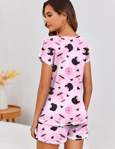 Image of Ekouaer Womens Pajama Sets 2 Piece Pjs Short Sleeve Top and Shorts