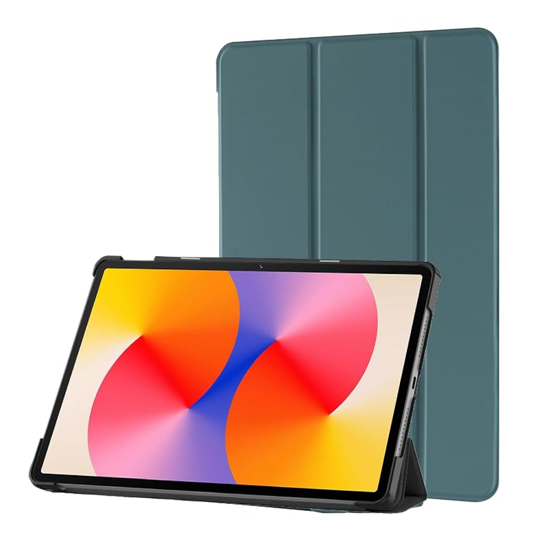 ZuooiecPU Leather Case for HUAWEI MatePad SE Tablet 2024, 11-inch Tablet Cover with Auto Wake/Sleep, Slim Stand Hard Back Shell Protective Smart Cover - Green