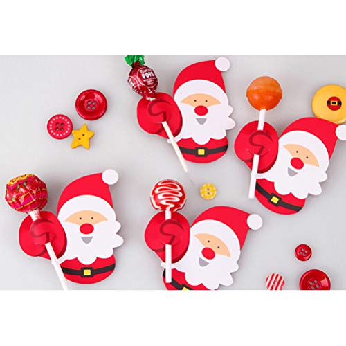Haplws 1 Set di 50 Carte Decorative Lecca-Lecca Fai da Te Fatte a Mano (Vecchi Modelli Rossi)