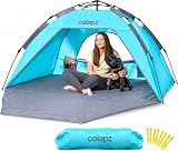 Colapz Pop Up Beach Tent SPF50+ Sun Shelter for 3 People