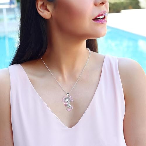 Image of Axolotl Gifts for Axolotl Lovers Birthday Gift Axolotl Necklace Bracelet Kawaii Jewelry for Who Loved Axolotl Easter Basket Stuffers