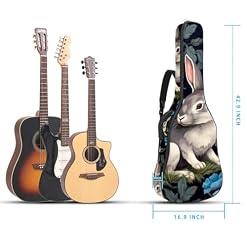 JRHEJTFZ Housse pour guitare acoustique de 1,9 cm d’épaisseur – Imperméable – Durable et élégant – Motif lapin floral blanc, Multicolore 5., 42.9×16.9×4.7 in, Motif imprimé tendance - Les Beatles, Paul McCartney, John Lennon, RIngo Starr, George Harrison JRHEJTFZ Housse pour guitare acoustique de 1,9 cm d'épaisseur - Imperméable - Durable et élégant - Motif lapin floral blanc, Multicolore 5., 42.9x16.9x4.7 in, Motif imprimé tendance – Image 5
