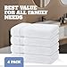 Wealuxe White Bath Towels Set of 4 — 27 x 54 Inch, 100% Ring Spun Cotton 650GSM, Extra Absorbent, Soft White Towels for Bathroom, Shower, Hotel, Spa