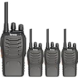 Tenway TW-888S Walkie Talkies for Adults Two Way Radios Long Range with Headphones,16 Channel Handheld 2 Way Radio Rechargeable with Flashlight Li-ion Battery and Charger (8Sx4E)