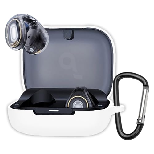 For Anker Soundcore C40i �P�[�X �V���R���� �S�ʕی� �����h�~ �L�Y�h�~ �ϏՌ� �����[�d�\ �y�ʏ��^ �J���r�i�t��(�z���C�g)