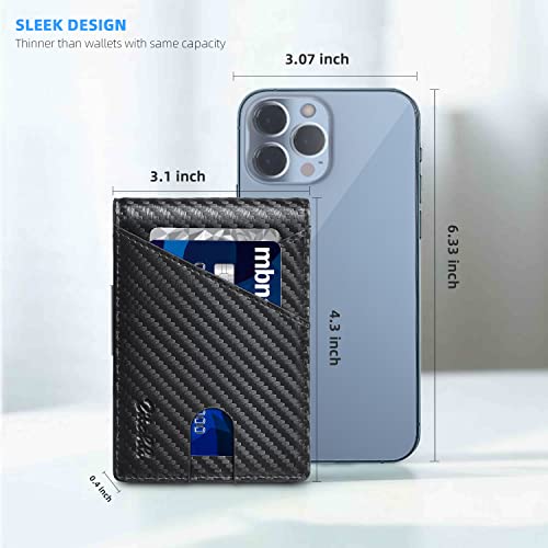 Image of Zitahli Slim Wallet for Men,RFID Blocking Leather Bifold with Money Clip | Minimalist Front Pocket Design, Holds 12 Cards, RFID Protection, Gifts for Men on Birthdays, Father's Day, and Christmas