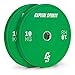 Capital Sports Nipton 2021 Bumper Plate - Dischi Palestra, Pesi per Bilanciere, Anello Interno in Acciaio, Apertura di Attacco 50,4 mm, Dischi Pesi in Gomma Dura, 2 x 10 kg, Verde