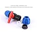 ExcInter 32mm PE Pipe Tee Quick Connector Stop Tap Valve for HDPE Alkathene Water Pipes Compression Ends