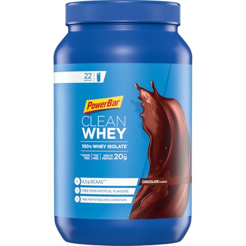 Powerbar - Clean Whey Protein 100% Isolate - Chocolate - 570g - Protein Shake - Aminosäuren (BCAA) natürlich enthalten