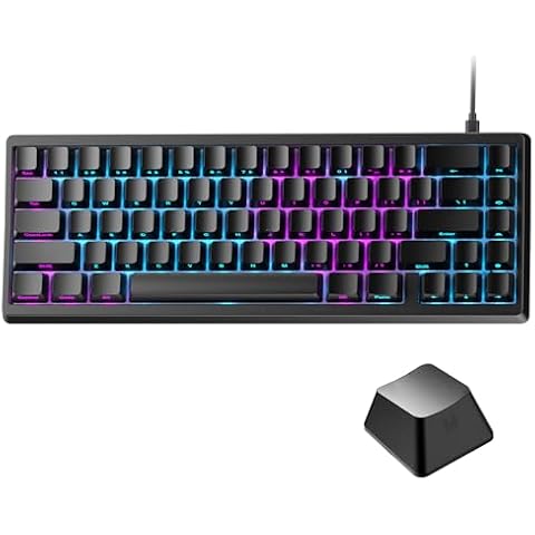 HITIME x XVX M67 60% Keyboard USB Wired Gaming Keyboard with Phantom Keycaps, QMK/VIA Support, Hot-Swappable, RGB Backlit, Gasket Structure, Creamy Pre-lubed ICE Switches, Black Cover