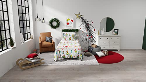 Franco-Grinch-by-Dr-Seuss-Holiday-Christmas-Bedding-Super-Soft-100-Cotton-Flannel-Sheet-Set-3-pcs-Twin-Official-Dr-Seuss-Product Franco Grinch by Dr Seuss Holiday Christmas Bedding Super Soft 100 Cotton Flannel Sheet Set 3 pcs Twin Official Dr Seuss Product