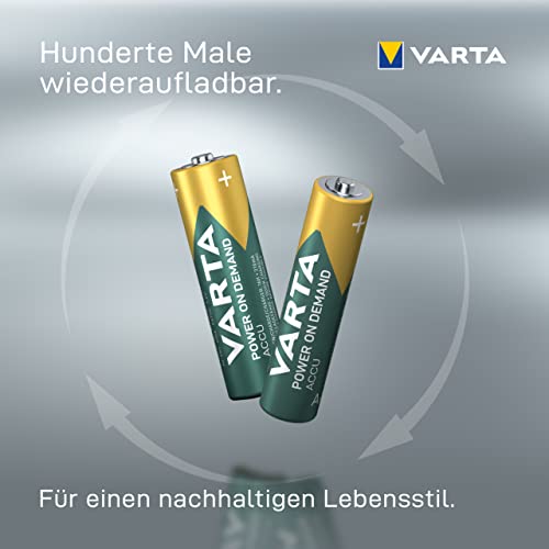 Varta Ladegerät mit 4 AA 2100mAh Akkus für NiMH Akkus und USB Geräte