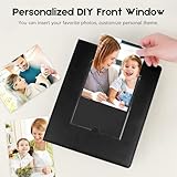 272 Pockets Photo Album 7x5 Holds 272 Photos, Extra Large Capacity Leather Cover 5x7 Photo Albums with Front Window for Family Wedding Baby Pictures, 7 x 5 Photo Book with Black Inner Pages (Black) - Image 4