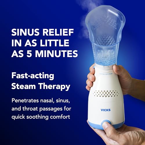 Vicks Sinus Inhaler - Non-Medicated Steam Relief for Allergies, Congestion, Cough & Colds, Vocal Steamer, Soothes Nasal & Throat Passages, Works with VapoPads (1 Included) - Image 5