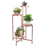 HOEGMST 4 Tier Plant Stand Indoor Outdoor, 31 Inch Tall Metal Plant Shelf Waterproof, Plant Holder w