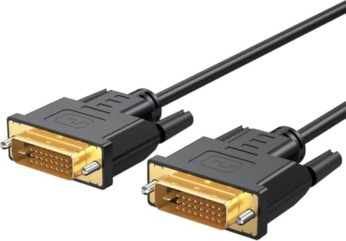 Image of Madhabi DVI-D 24+1 Cable 3M (10Ft) Male to Male - Gold-Plated Digital Video Cable for Monitor, Projector, HDTV, Graphics Card, Gaming PC, Laptop - High-Speed Display Cord - Black