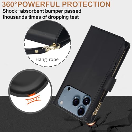 Accessoires iPhone 17 Pro Max coque fermeture éclair et porte-cartes