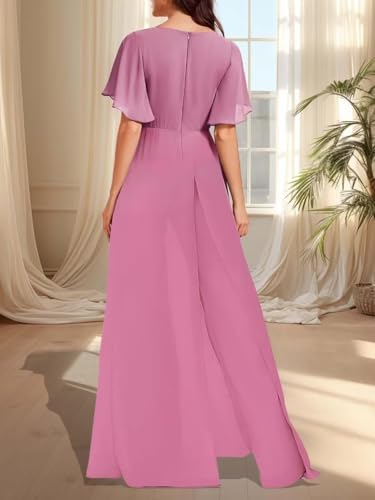 Mother of The Bride Pant Suits for Wedding Chiffon Jumpsuit Women's Formal Outfit4