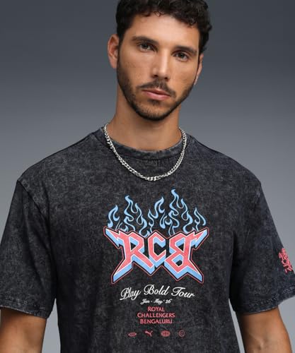 Image of Puma RCB 2026 Men's Printed Vintage Tee | IPL 2026