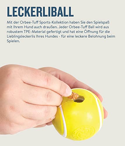 Planet Dog Orbee-Tuff - Kauspielzeug für Hunde - Snackball im Tennisball-Design