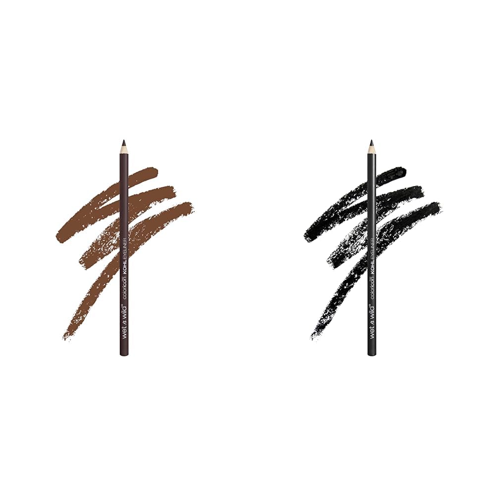 wet n wild Color Icon Kohl Eyeliner Pencil Brown Simma Brown Now Black Babys Got Black Bundle