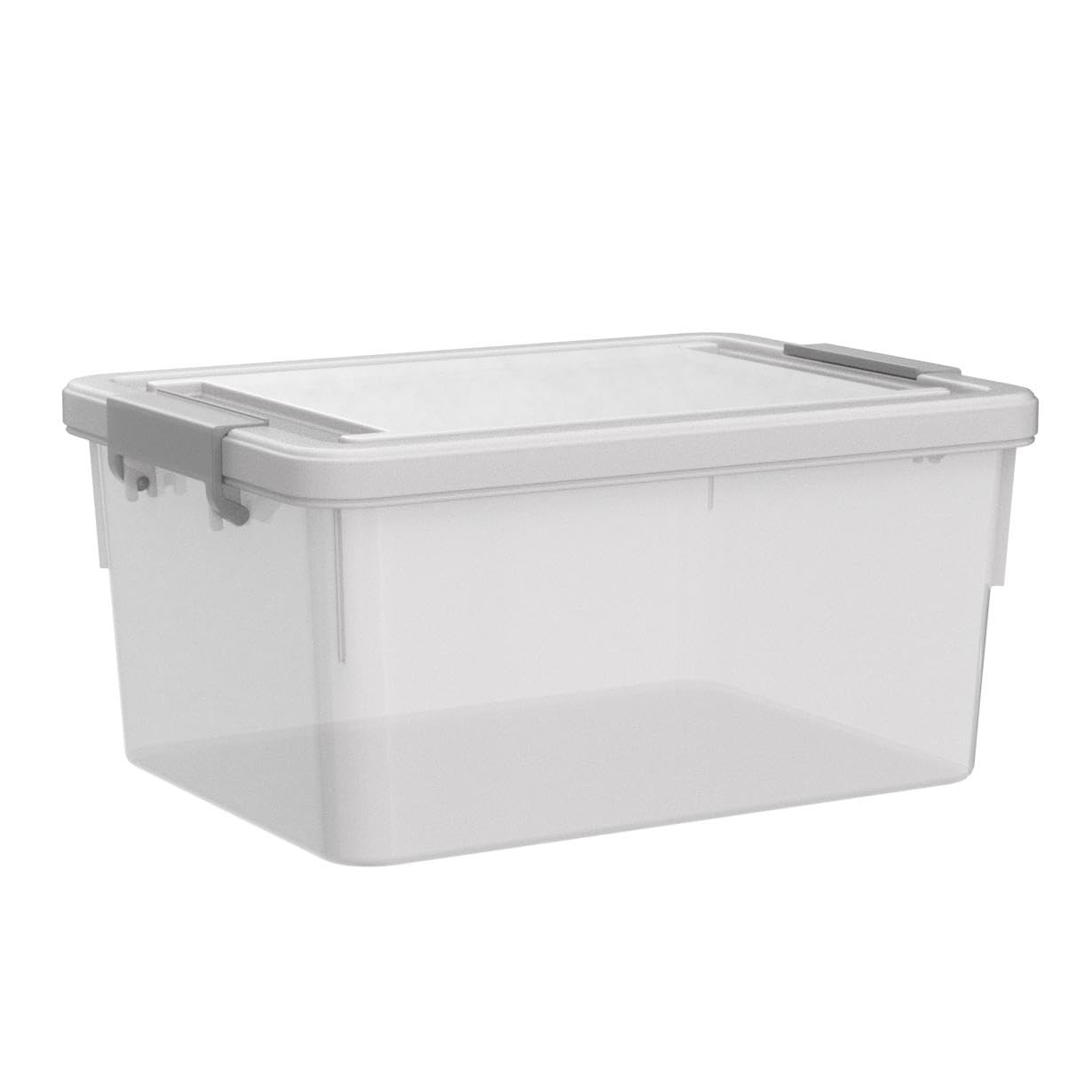 Citylife Juego de 10 pequeñas cajas de almacenamiento de plástico con tapa, 1.25L, Transparente, Apilables, Dormitorio, sala de juegos, Cocina(17.7 x 13 x 8.2 cm)