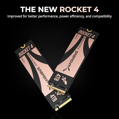 Rocket 4 NVMe M.2 SSD 4TB, PCIe 4 Velocità di lettura 7400 MB/s Velocità di scrittura 6400 MB/s, SSD NVMe senza DRAM, ampia compatibilità tra cui PS5 (SB-RKT4L-4TB) - Hdd - Immagine 2