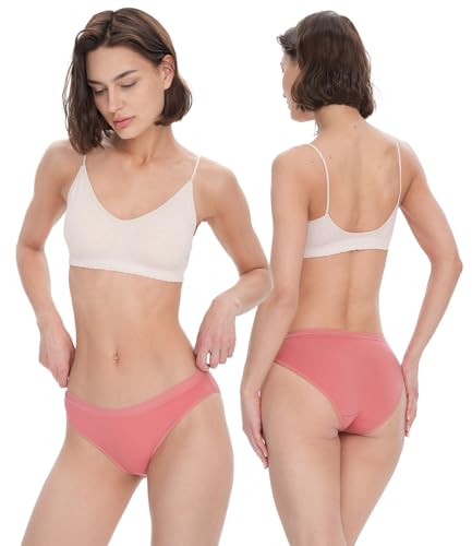 Image of BAMBOO COOL Womens Underwear Bikini Underpants Hipster Ladies Panties Soft Stretch Breathable Panties for Women, 5-Pack
