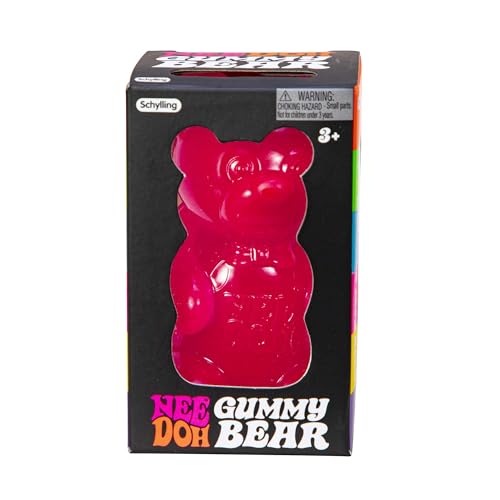Schylling NeeDoh Gummy Bear - Sensory Fidget Toy with Jelly-Like Filling - 3.5" Tall - Pink (Pack of 1) image 9