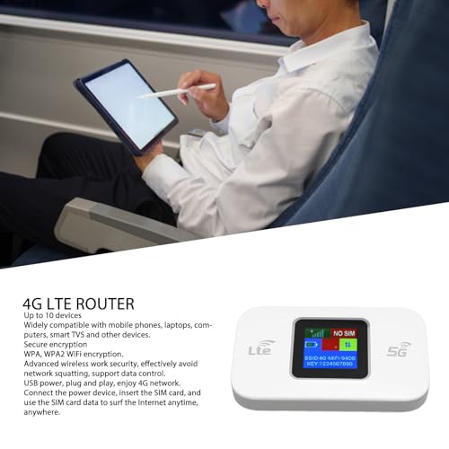 Image of 4G Mobile Router 4G LTE Modem Professional 300Mbps High Speed Color Screen 4G Mobile Router for Mobile Phone Laptop Tablet