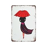 Red Umbrella Digital Download, Beach Decor, Umbrella Printable Watercolor Printable Poster Rain Deco Funny Quote,Wall Art Living Room Bathroom Dorm Gym Accents for Kitchen,Cafes 8x12 Inch