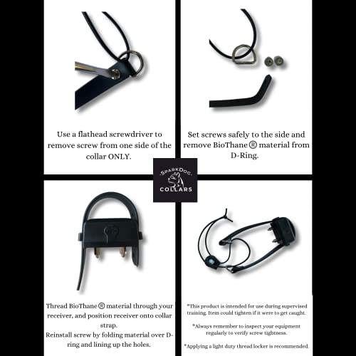 Sangle en BioThane véritable pour collier électrique chien SparkDog - 8