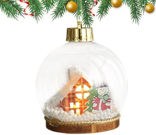Ornements de Boules de Noël,Décorations Boules avec Lumières LED ...