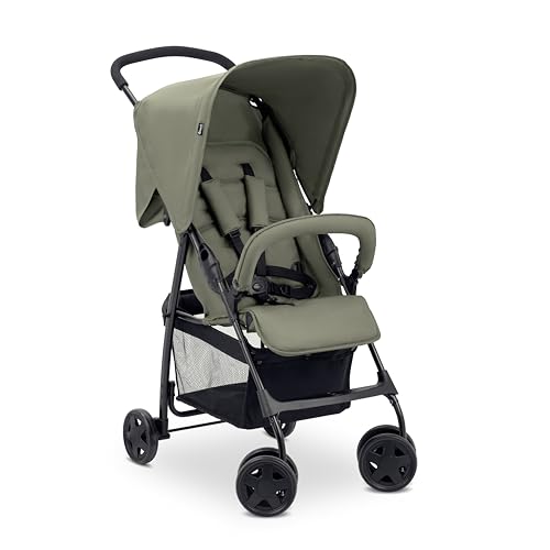 Image of Hauck Baby Stroller Lightweight Pushchair with Swivel Wheels, Green