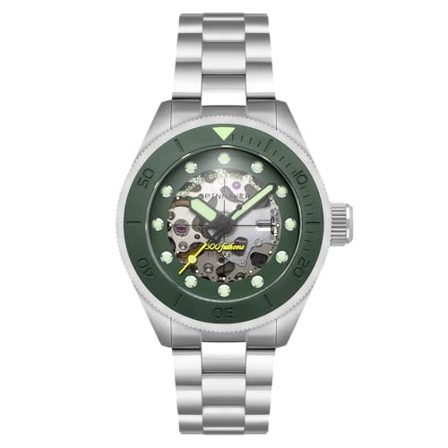 Montre automatique squelette Piccard Spinnaker pour homme avec son bracelet en acier massif 45 mm