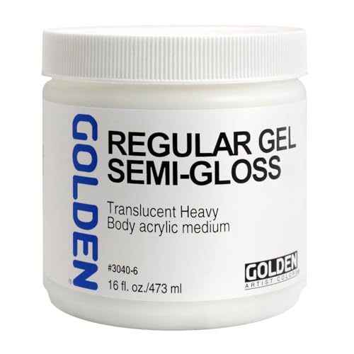 Gel régulier semi-brillant Golden médium acrylique empâtement glacis 473ml