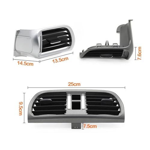 Rejilla de ventilación central derecha plata para Porsche 911 997 3