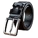 Le Cinture in Pelle Uomo Sono Casual, Fibbia Ad Ardiglione Allungata Cintura Semplice E Versatile di Grandi Dimensioni, Adatta per Abbinare Jeans, Pantaloni da Abito, Pantaloni Casual,Nero,140