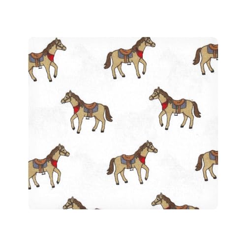 Image of Hudson Baby Unisex Baby Cotton Poly Flannel Receiving Blankets Bundle, Cowboy, One Size