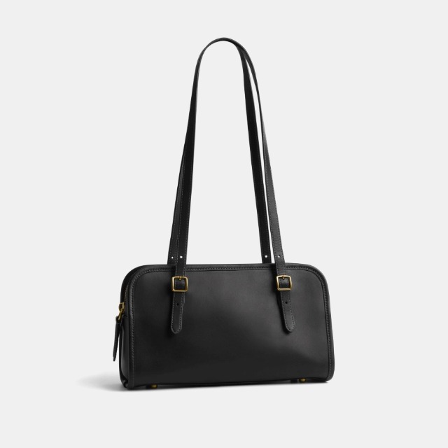 coach ハンドバッグ 73549 black レザー NEW Coach 90's Vintage Black Leather Large Legacy Zip Satchel Tote