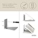 UUmbra Conceal, Sturdy Metal Floating Bookshelf for Wall (Set of 3 - Large), Silver (1005073-560)