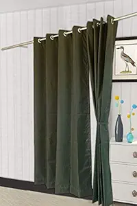 Duronet - Waterproof Outdoor Curtains (Military Green, 4.5X5Ft,Plastic),Pack of 2 C-P495