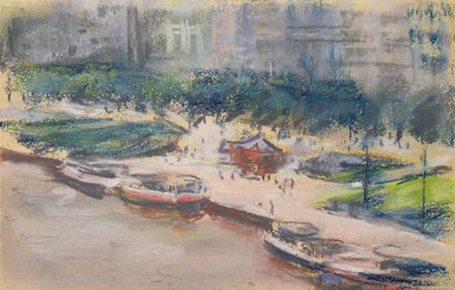 Cuadro de lienzo de Jungfernstieg Hamburgo por Max Liebermann decoracion pared 60x90cm